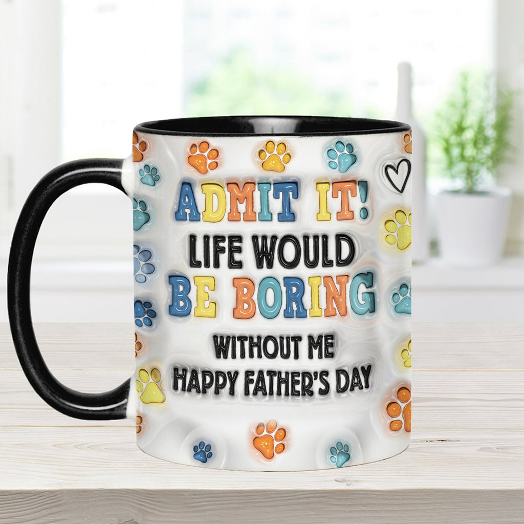 Bonne fête des pères ! Mug personnalisé avec motif chien
