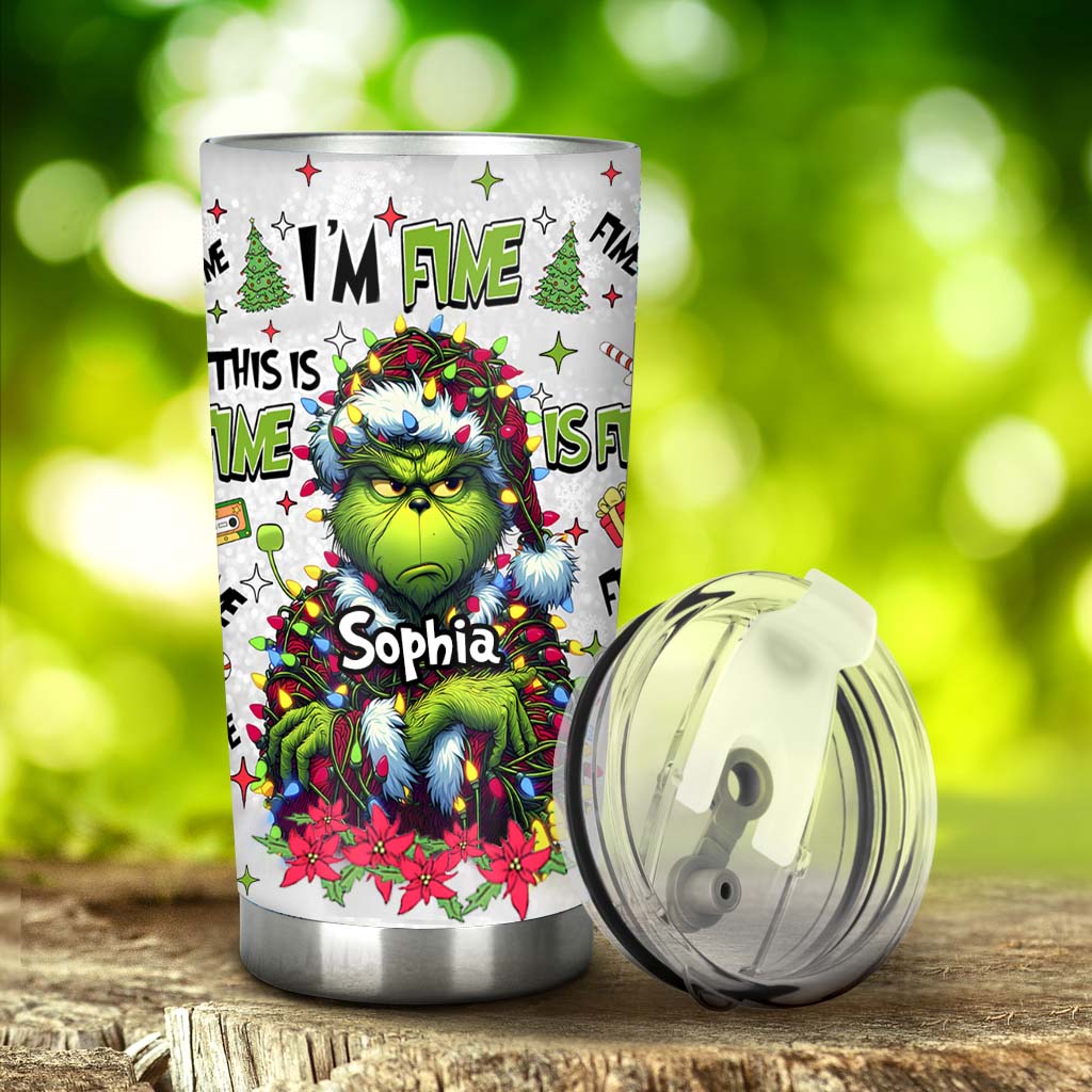 Tout va bien, je vais bien - Gobelet isotherme de Noël personnalisé