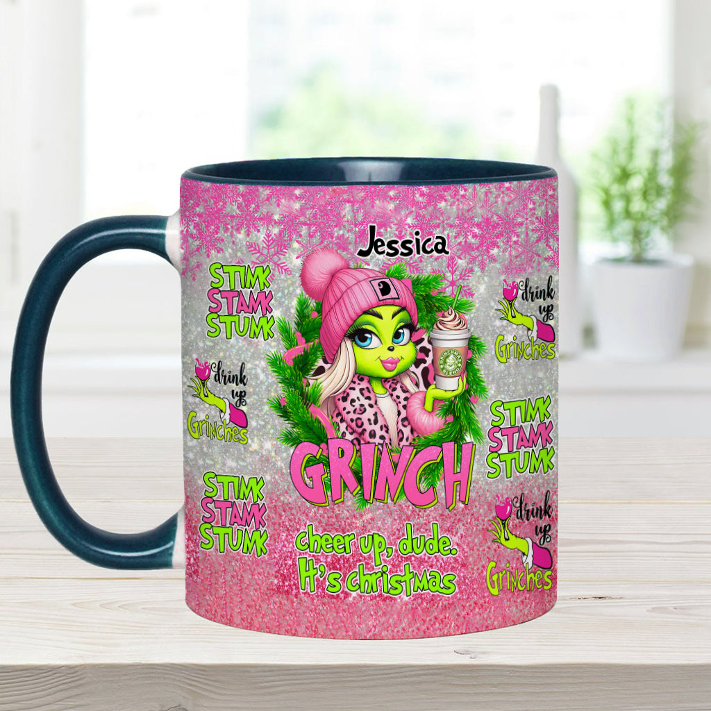 Joyeux Grinchmas - Mug personnalisé avec étole de Noël