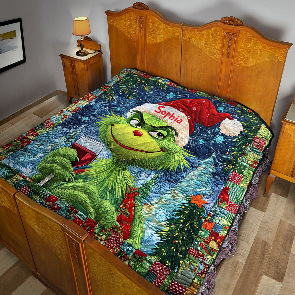 Merry Grinchmas - Personalized Stole Christmas Quilt