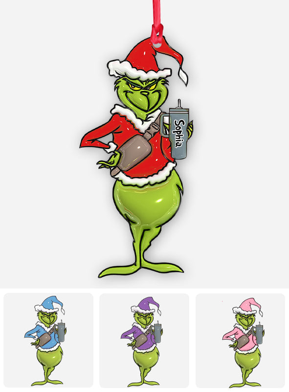 Merry Grinchmas - Personalized Stole Christmas Ornament