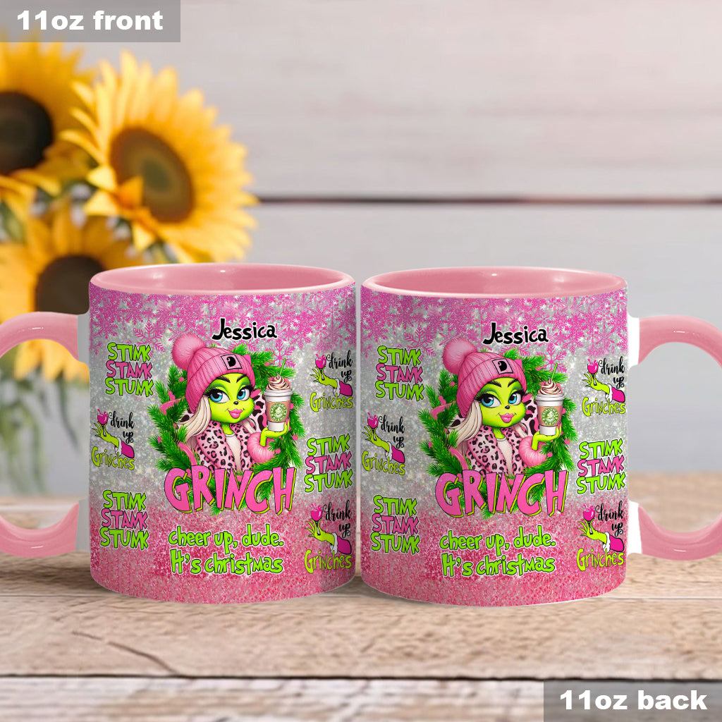 Joyeux Grinchmas - Mug personnalisé avec étole de Noël