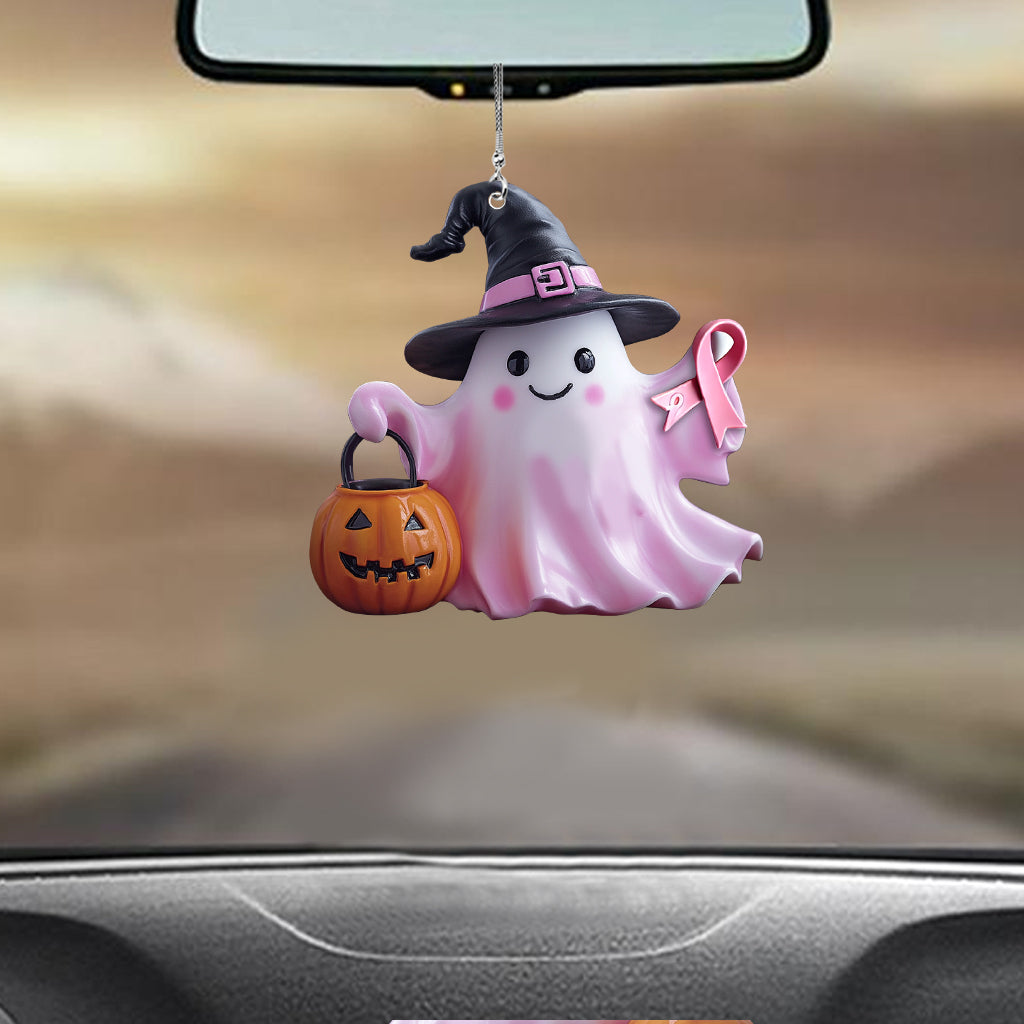 Sensibilisation au cancer du sein - Ornement de voiture personnalisé pour la sensibilisation au cancer du sein