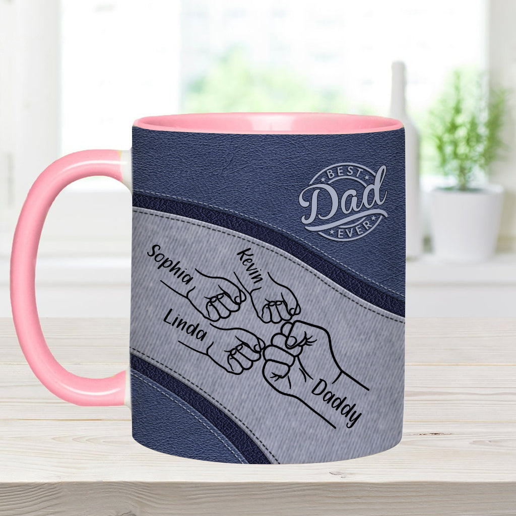Best Dad Ever - Personalized Father Accent Mug