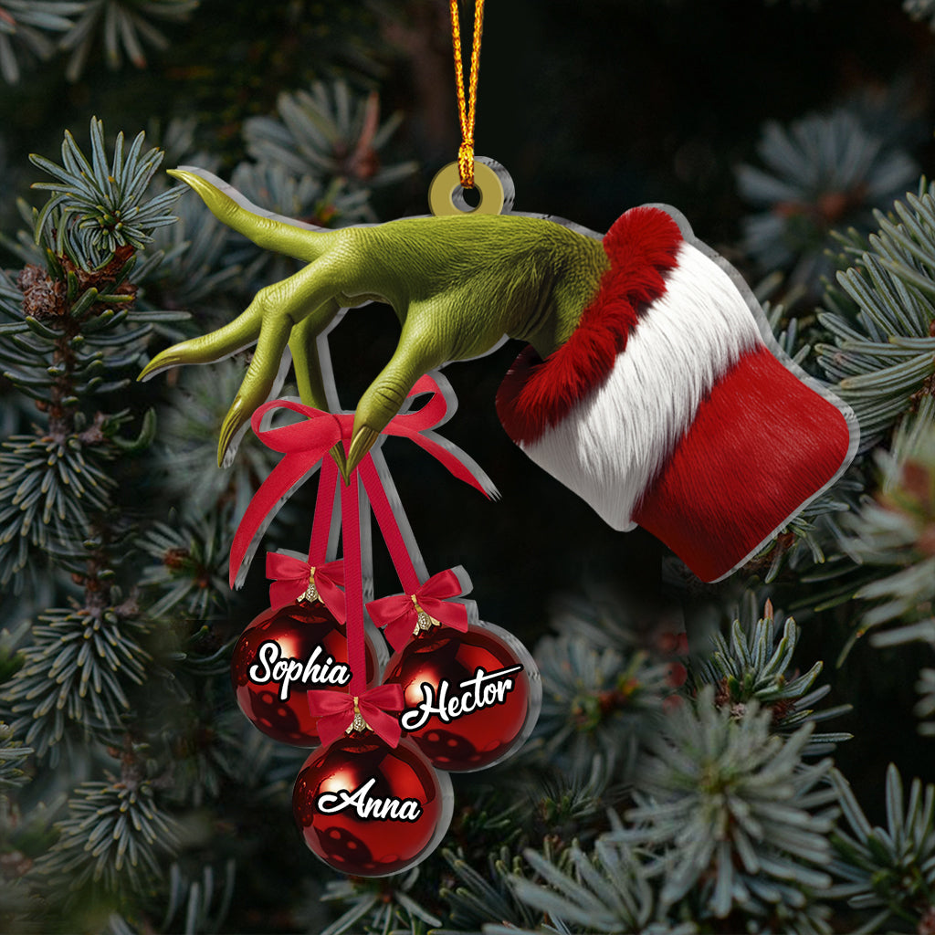 Joyeux Grinchmas - Ornement familial personnalisé