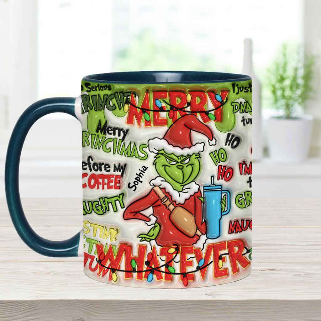 Joyeux Grinchmas - Mug personnalisé avec étole de Noël