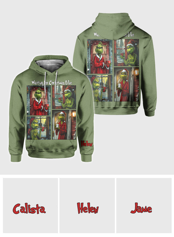 Waiting For Christmas - Personalized Stole Christmas All Over Shirt