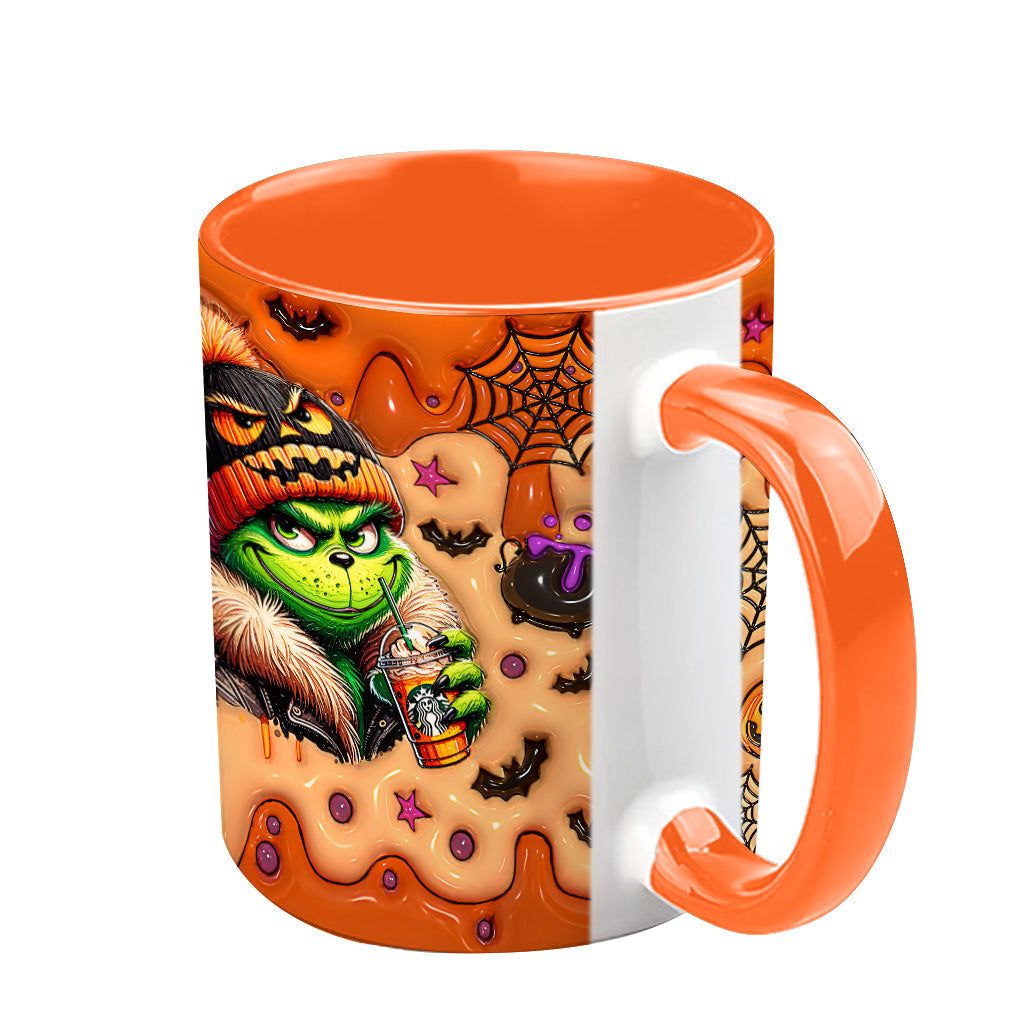 Green Halloween - Personalized Stole Christmas Accent Mug