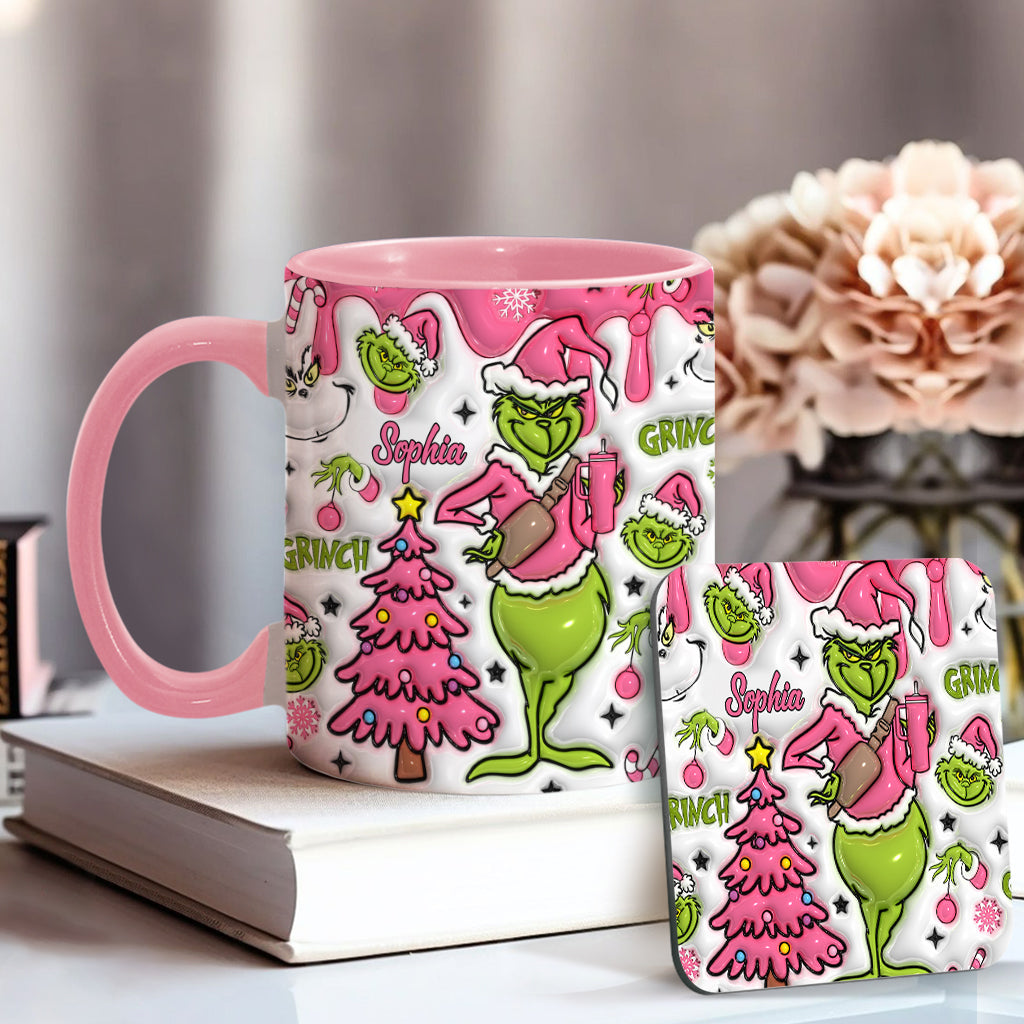 Joyeux Grinchmas - Mug personnalisé avec étole de Noël