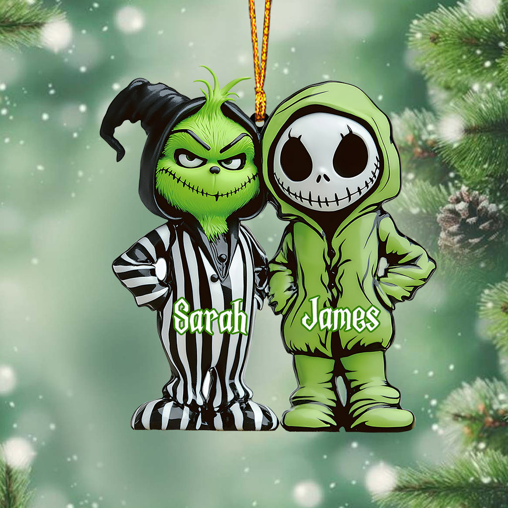 Green And Nightmare Friend - Personalized Stole Christmas Ornament