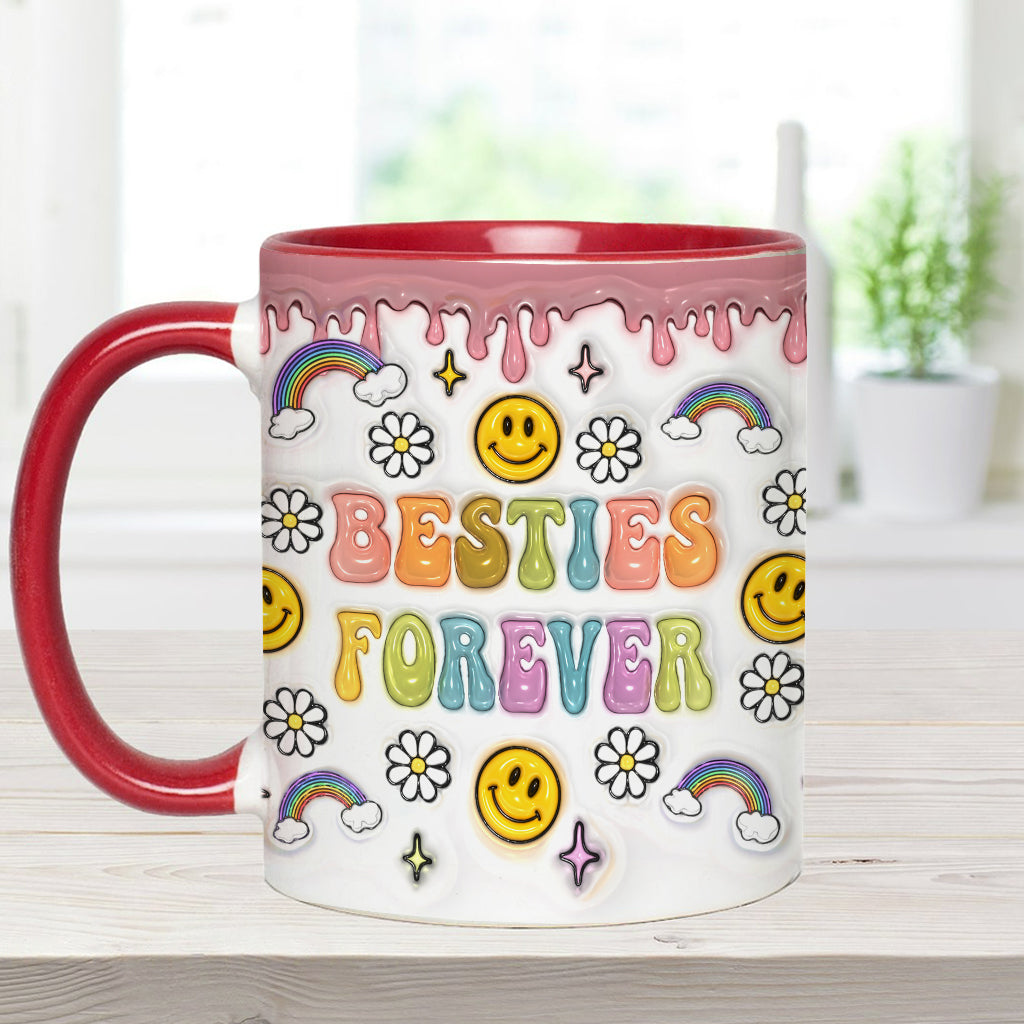 Besties Forever - Personalized Bestie Accent Mug
