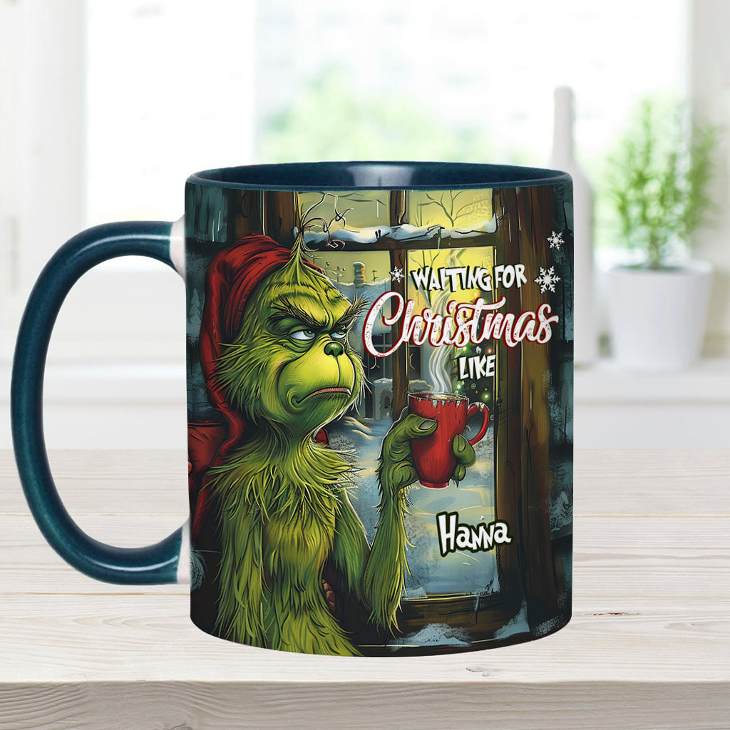 Waiting For Christmas - Personalized Stole Christmas Accent Mug