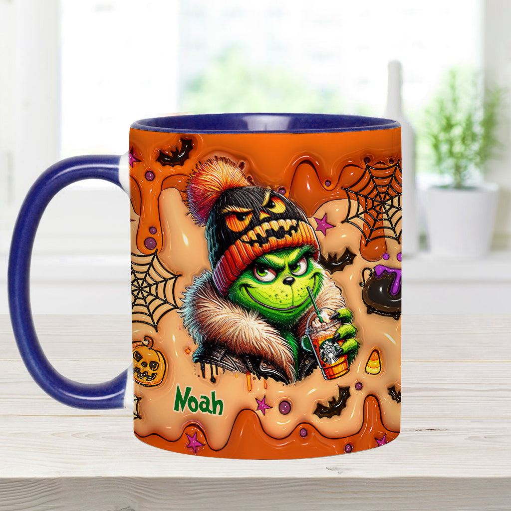 Green Halloween - Personalized Stole Christmas Accent Mug