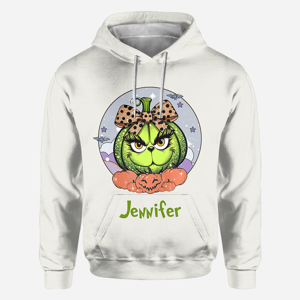 T-shirt personnalisé Green Pumpkin Mama Any Title - Vol de Noël sur toute la surface