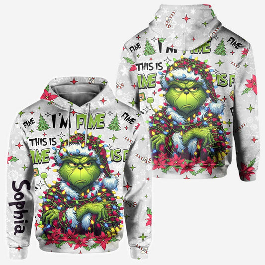 It's Fine I'm Fine - Personalized Stole Christmas All Over Shirt