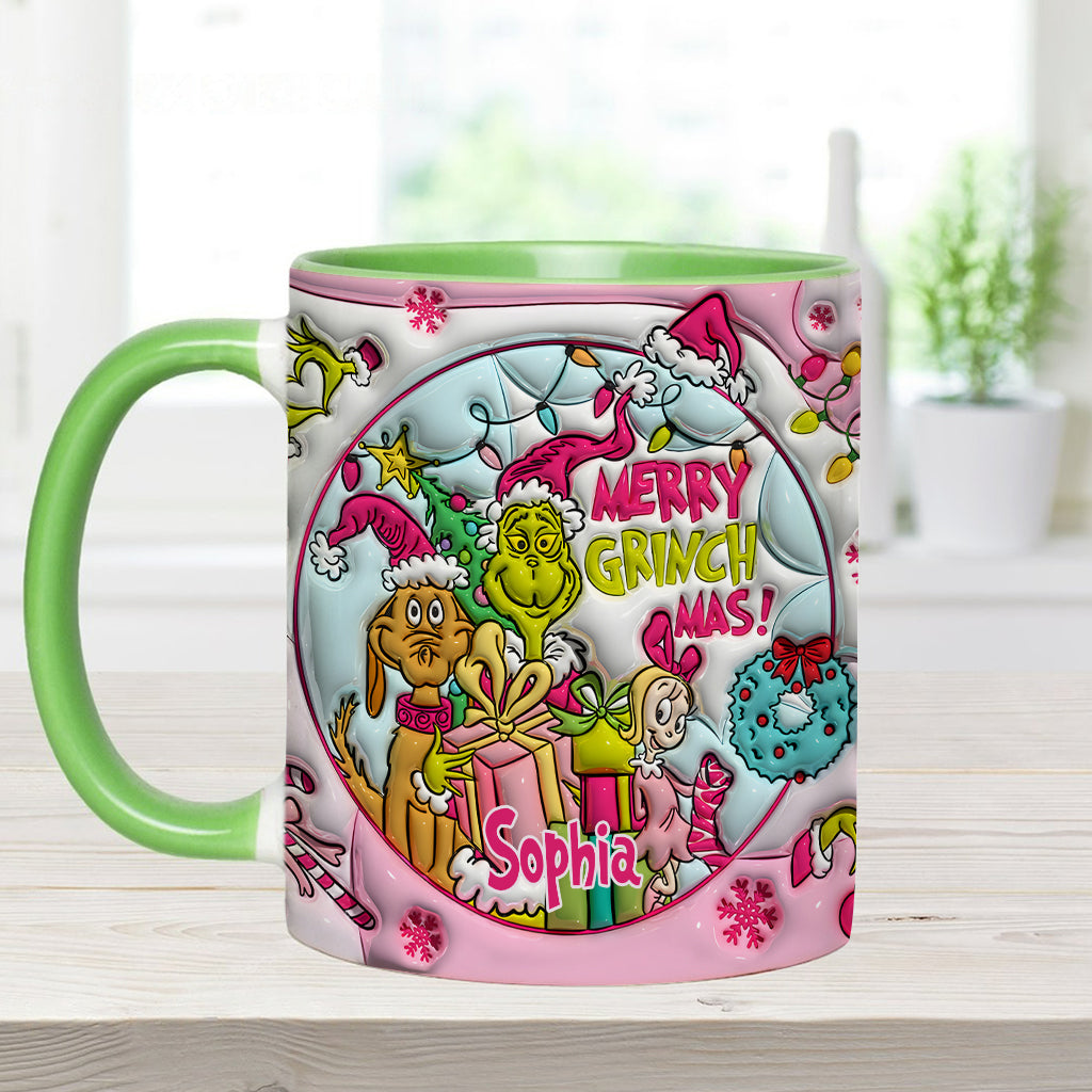 Merry Grinchmas - Personalized Stole Christmas Accent Mug