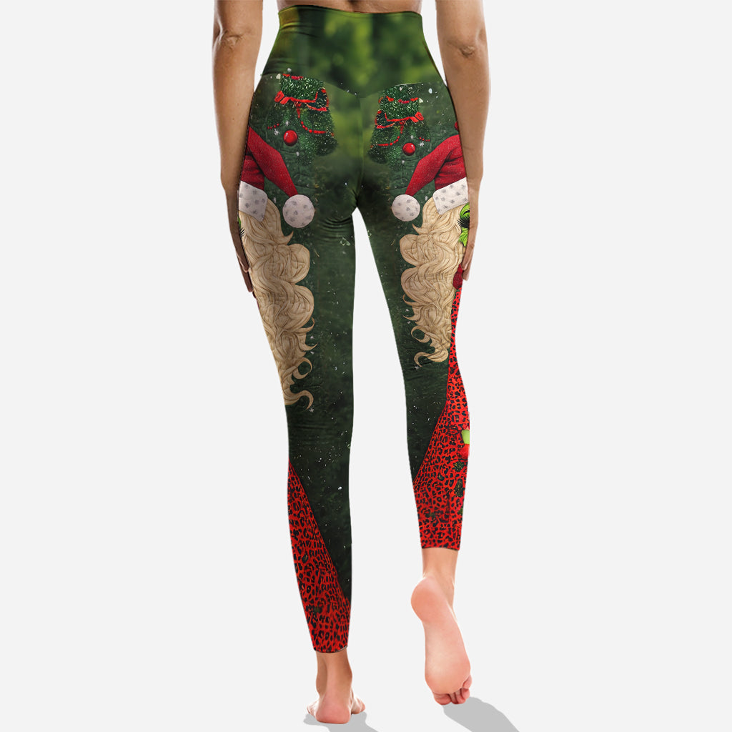 Magnifique Dame Verte - Étole personnalisée, sweat à capuche et leggings de Noël