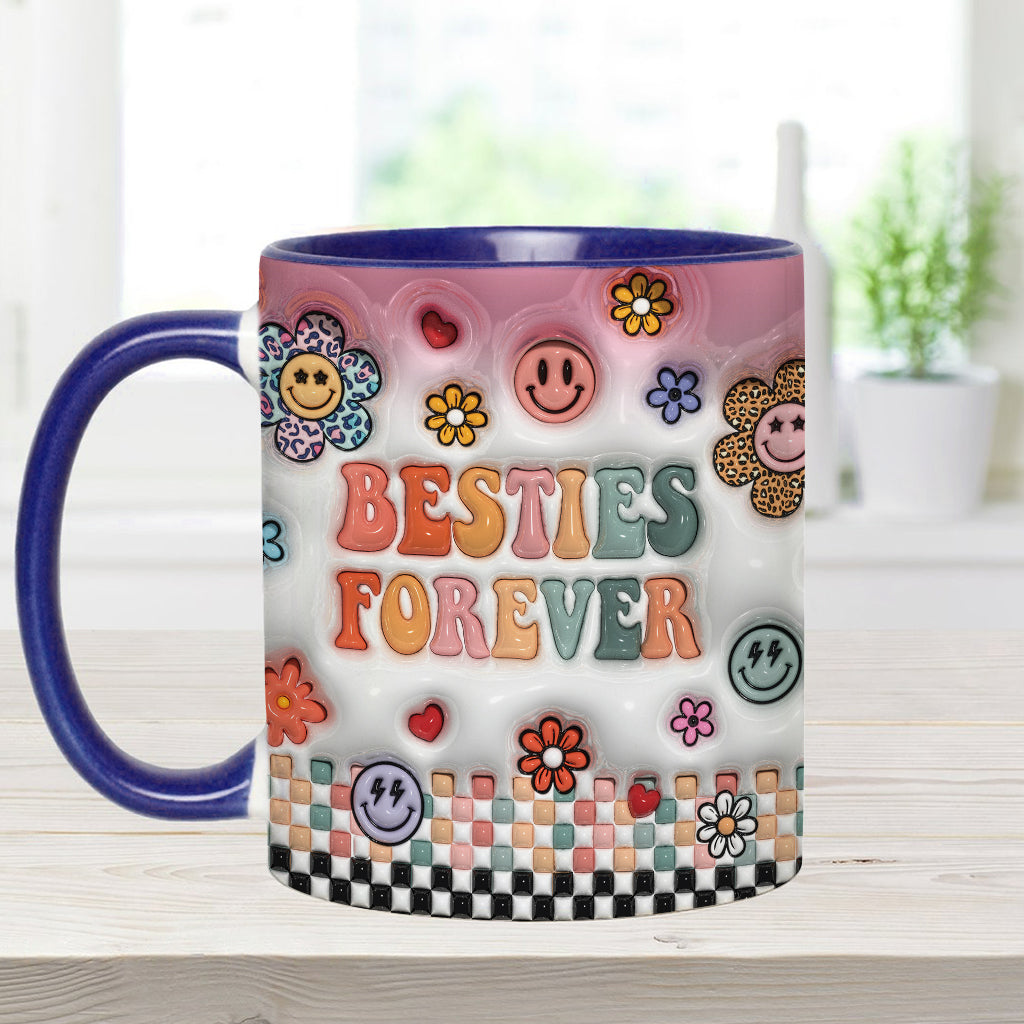 Meilleures amies pour toujours - Mug personnalisé Bestie Forever Floral