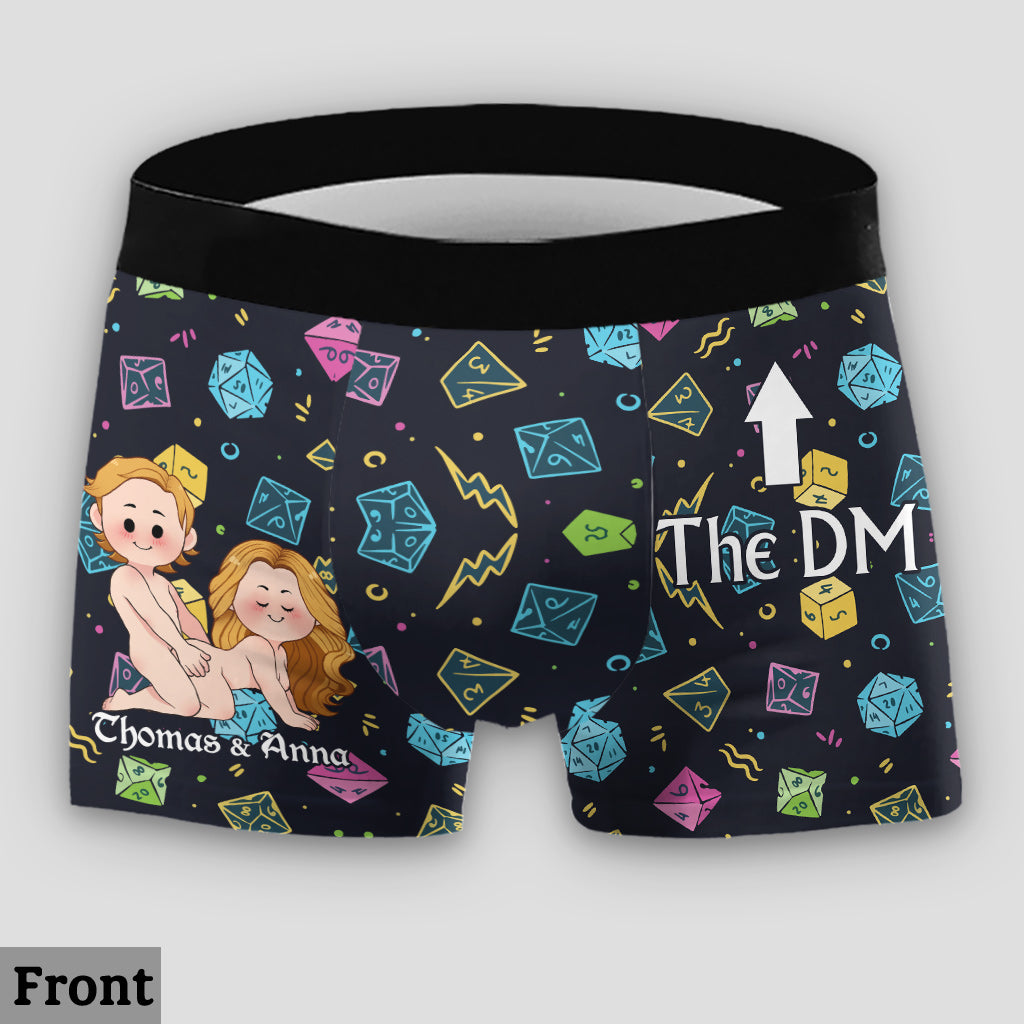Couches-culottes personnalisées avec bordure en dentelle pour femmes et boxers pour hommes « Dormir avec le MJ »