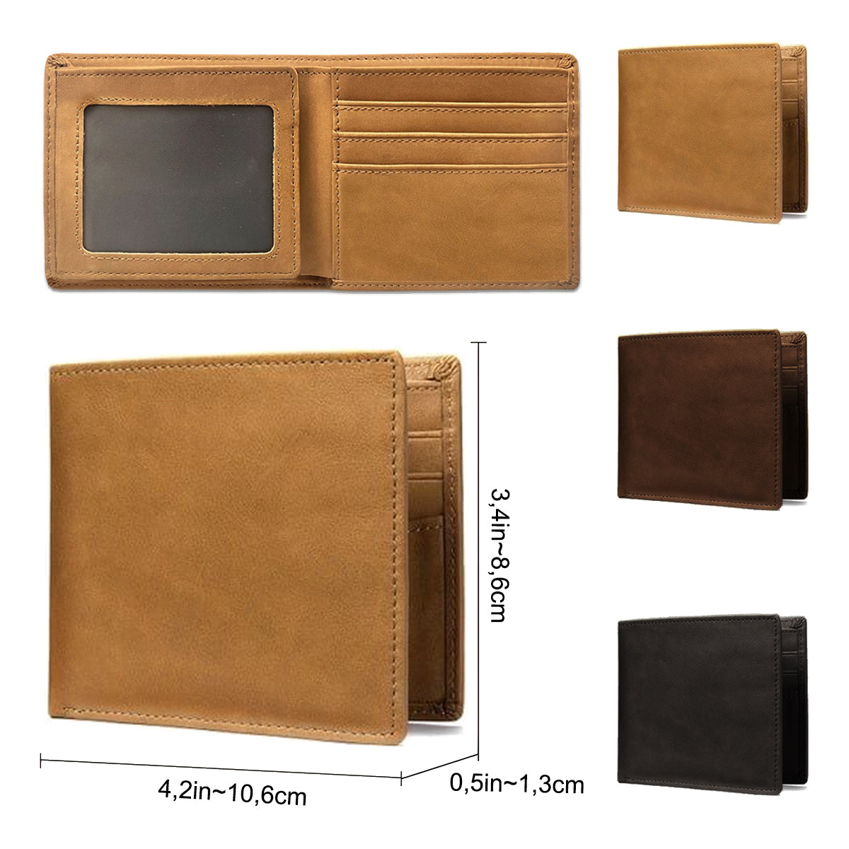 Best Dad Ever - Personalized Father Leather Wallet