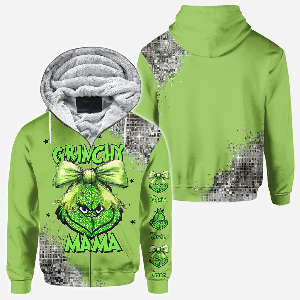 Grinchy Mama - Personalized Stole Christmas All Over Shirt