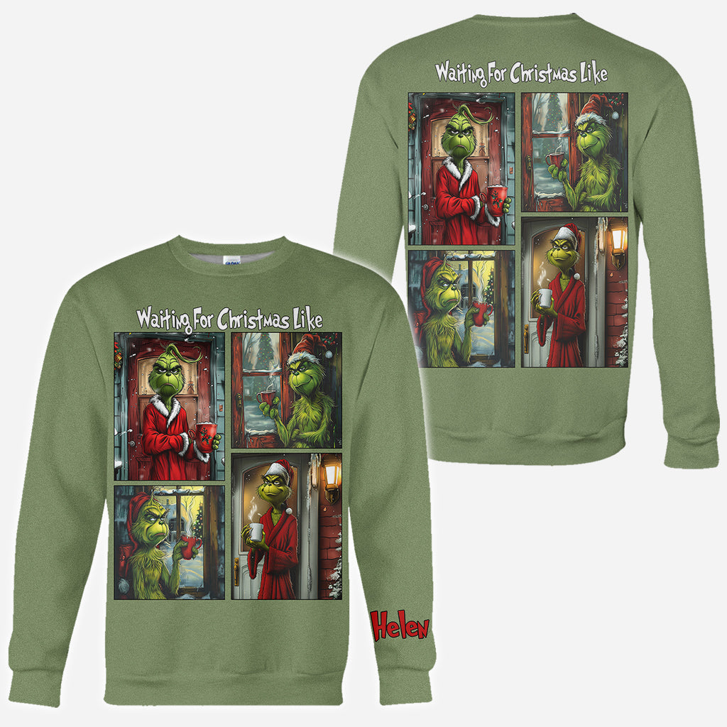 Waiting For Christmas - Personalized Stole Christmas All Over Shirt