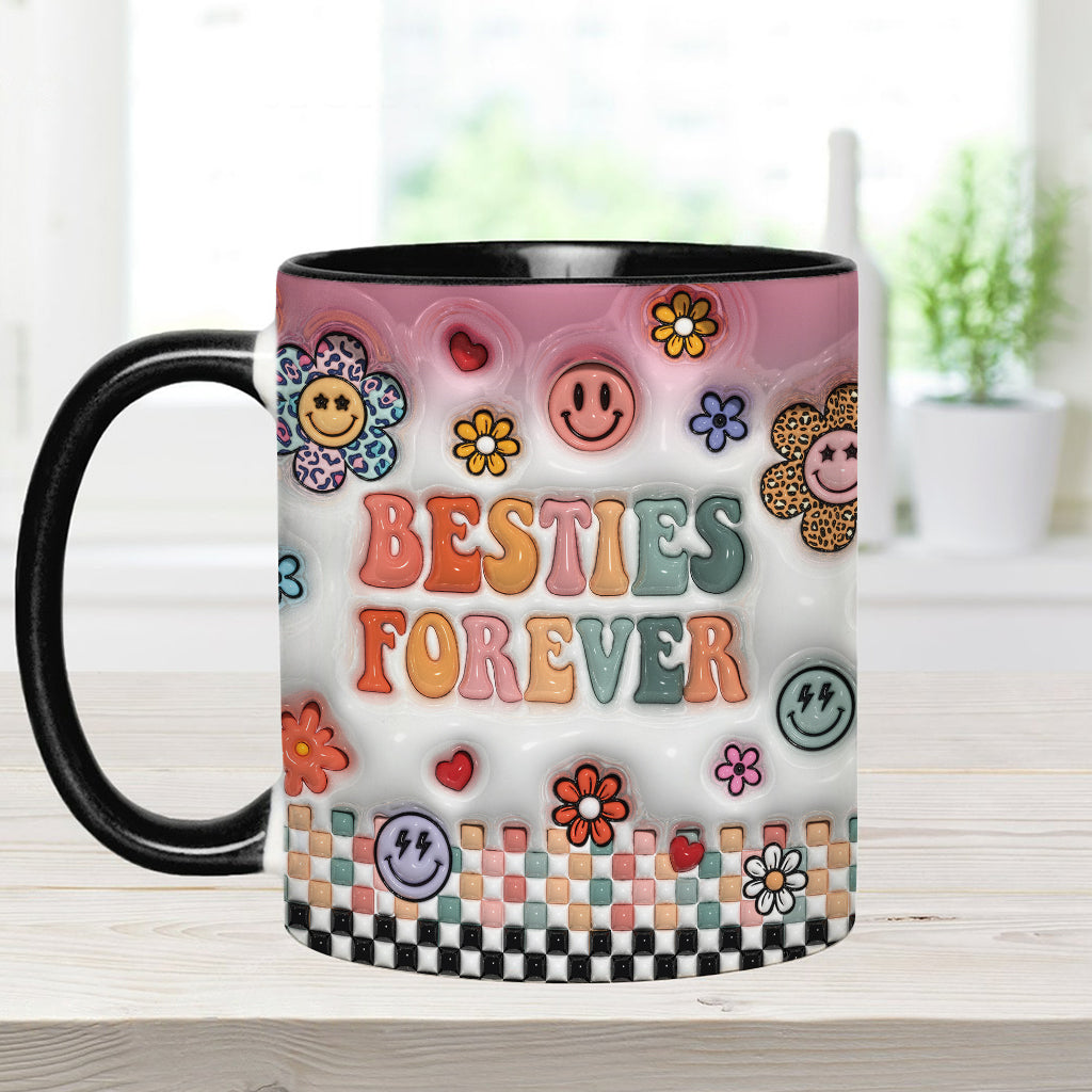 Meilleures amies pour toujours - Mug personnalisé Bestie Forever Floral