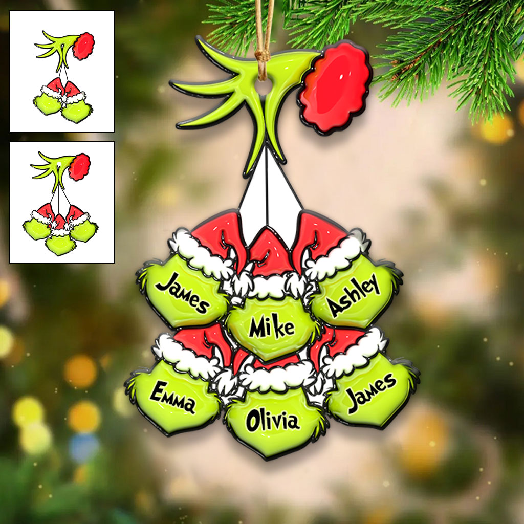 Mama Grinch - Ornement de Noël personnalisé en forme d'étole
