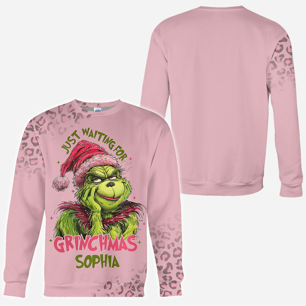 En attendant Noël - T-shirt personnalisé avec motif étole de Noël