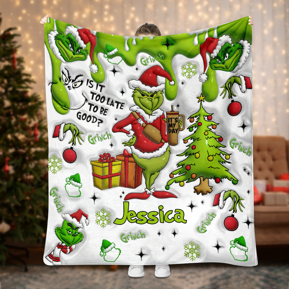 Joyeux Grinchmas - Étole de Noël personnalisée