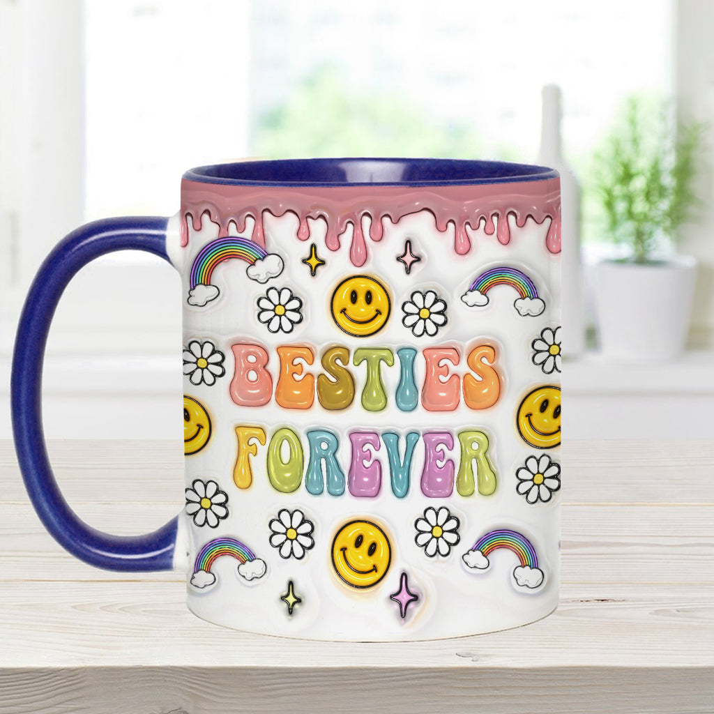 Besties Forever - Personalized Bestie Accent Mug