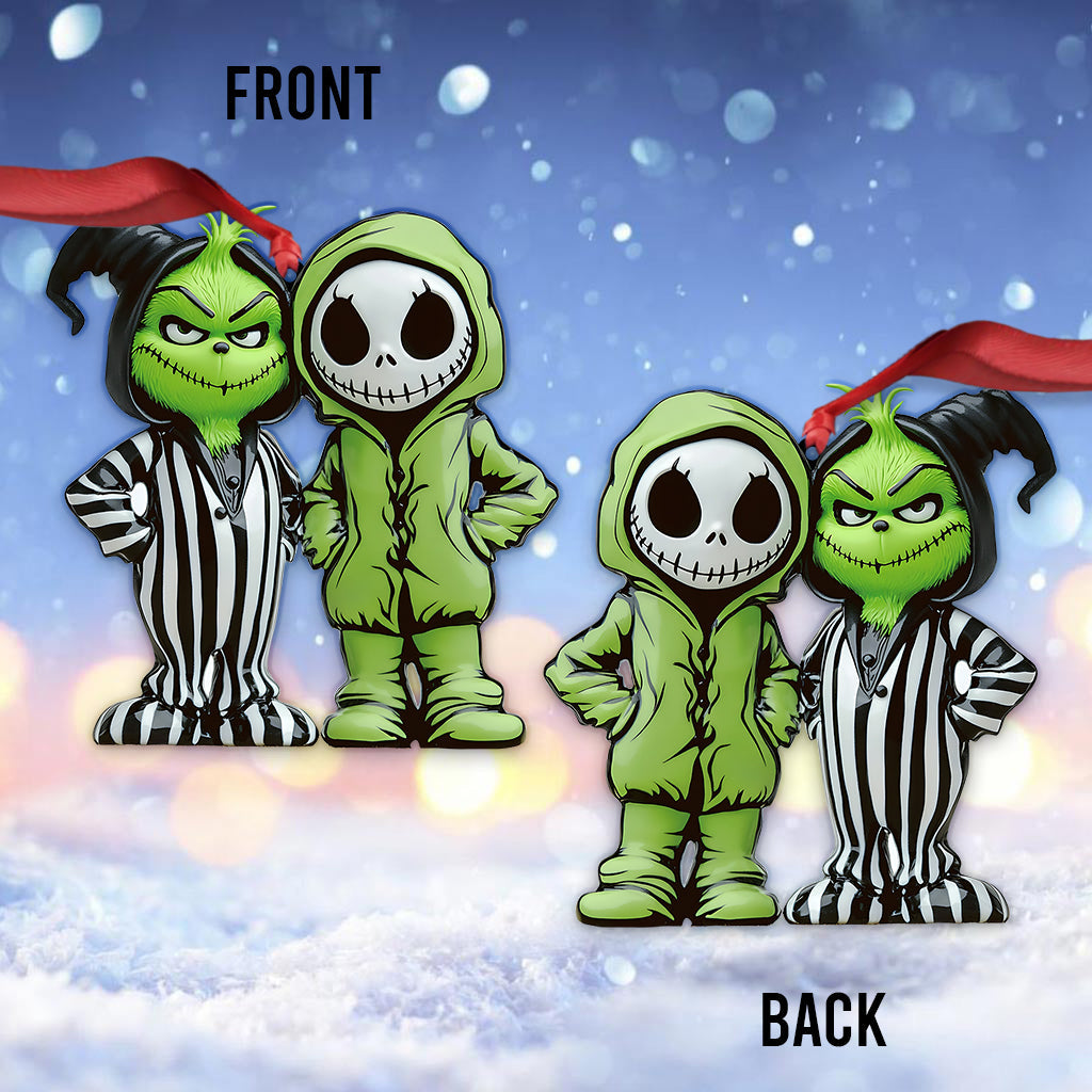 Green And Nightmare Friend - Personalized Stole Christmas Ornament