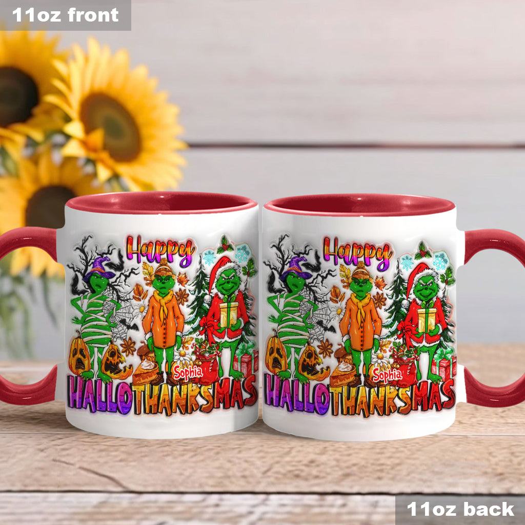 Joyeux Hallothanksmas - Mug personnalisé avec étole de Noël