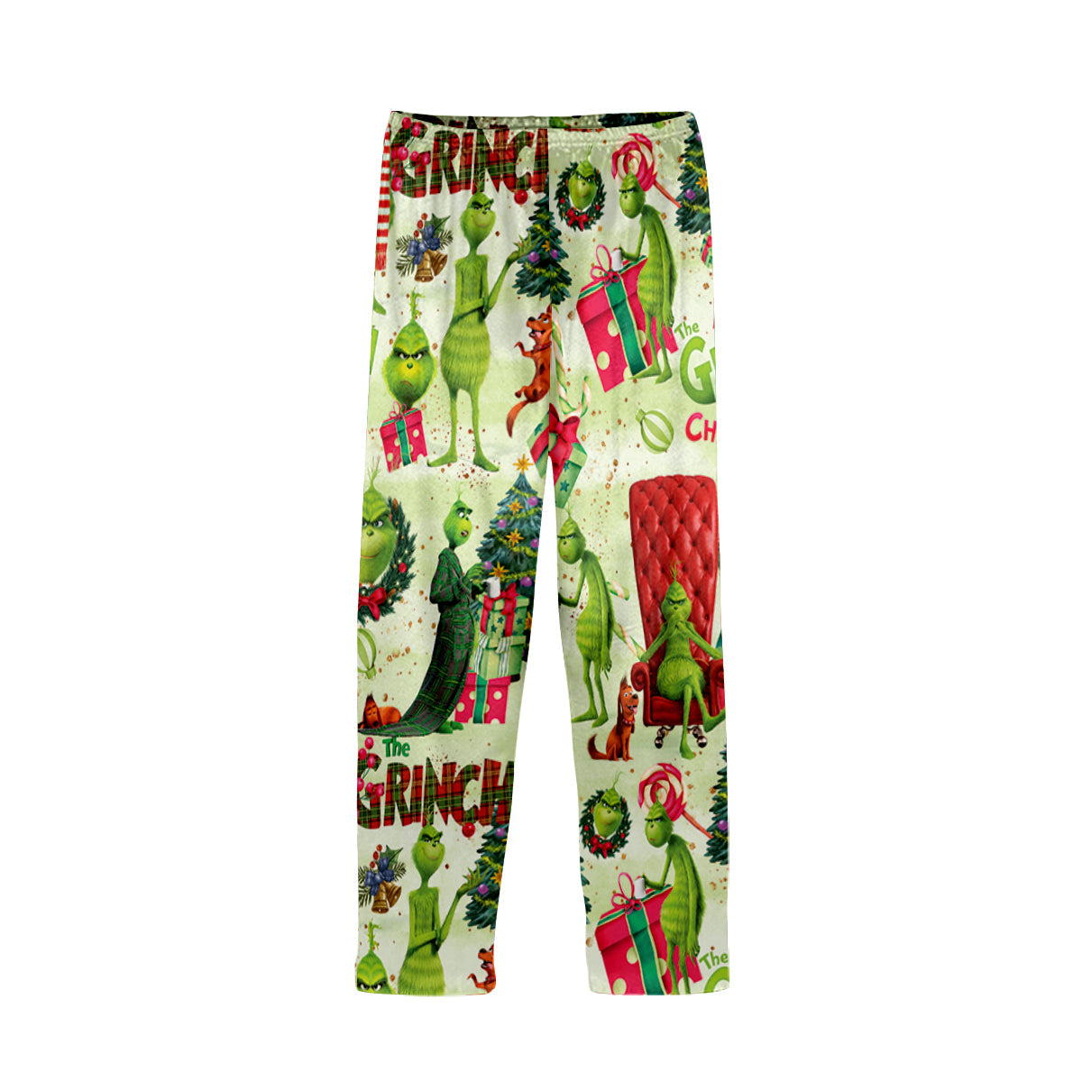 Green Christmas - Personalized Stole Christmas Button Down Pajamas