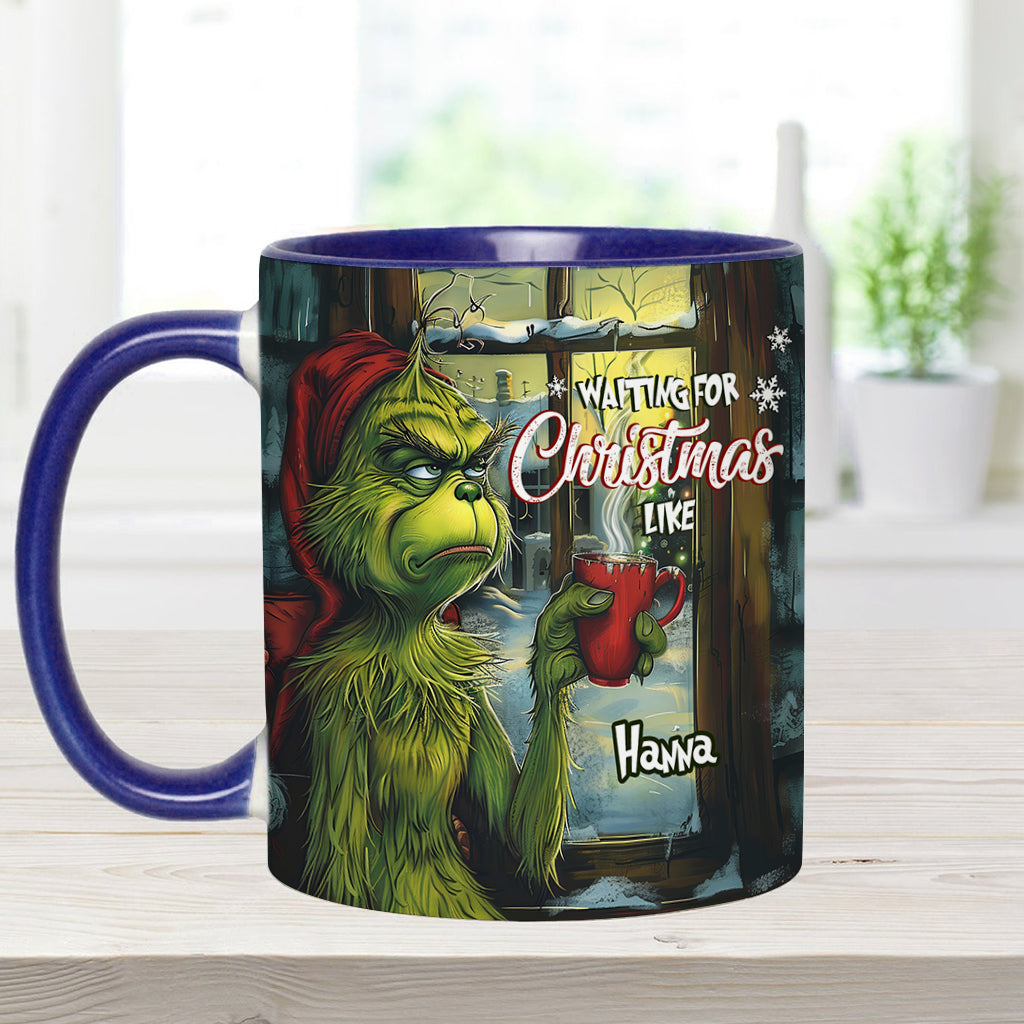 Waiting For Christmas - Personalized Stole Christmas Accent Mug