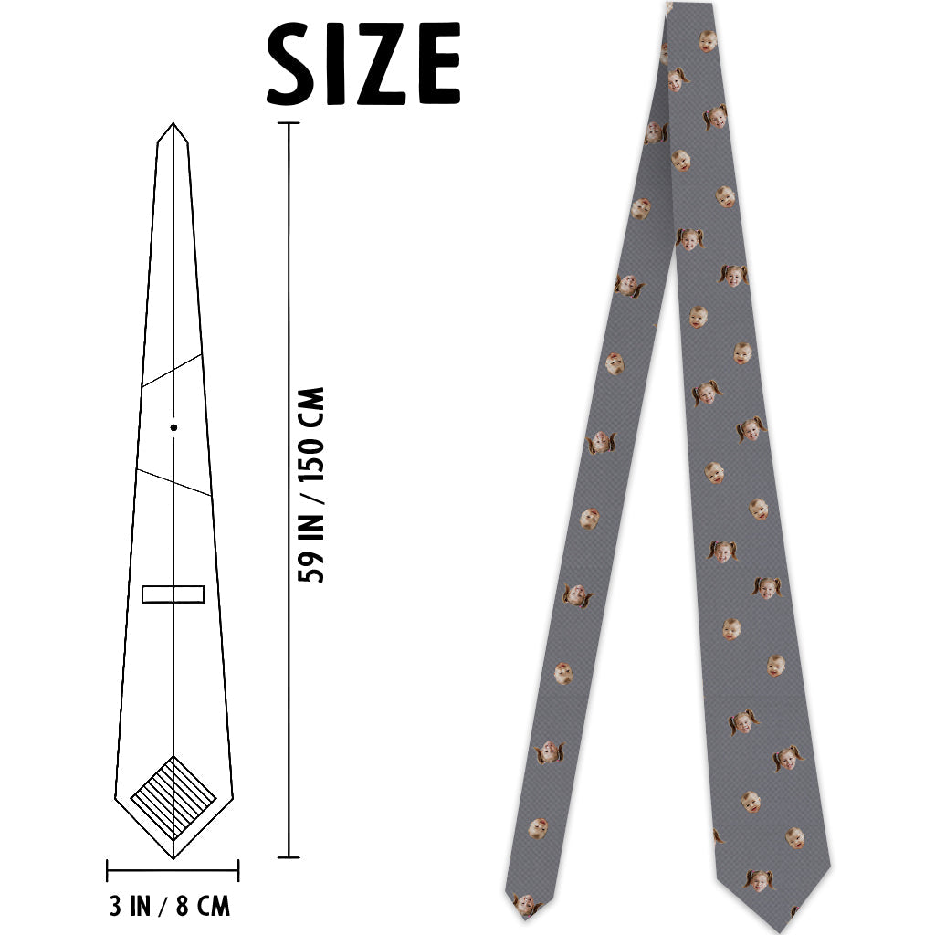 Cravate personnalisée pour papa avec photo au choix - N'importe quelle photo