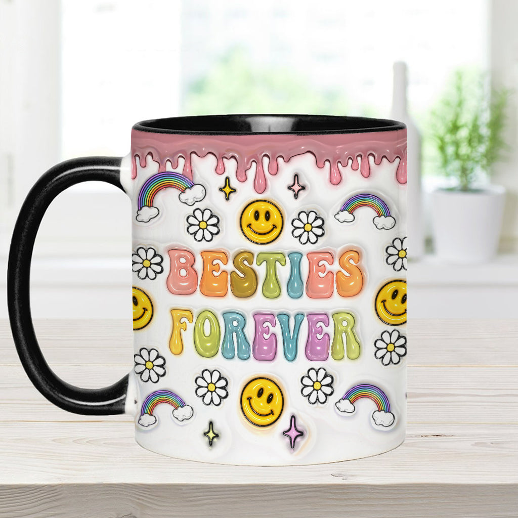 Besties Forever - Personalized Bestie Accent Mug