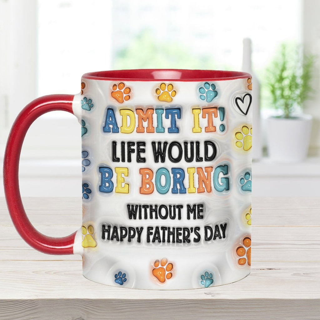 Bonne fête des pères ! Mug personnalisé avec motif chien
