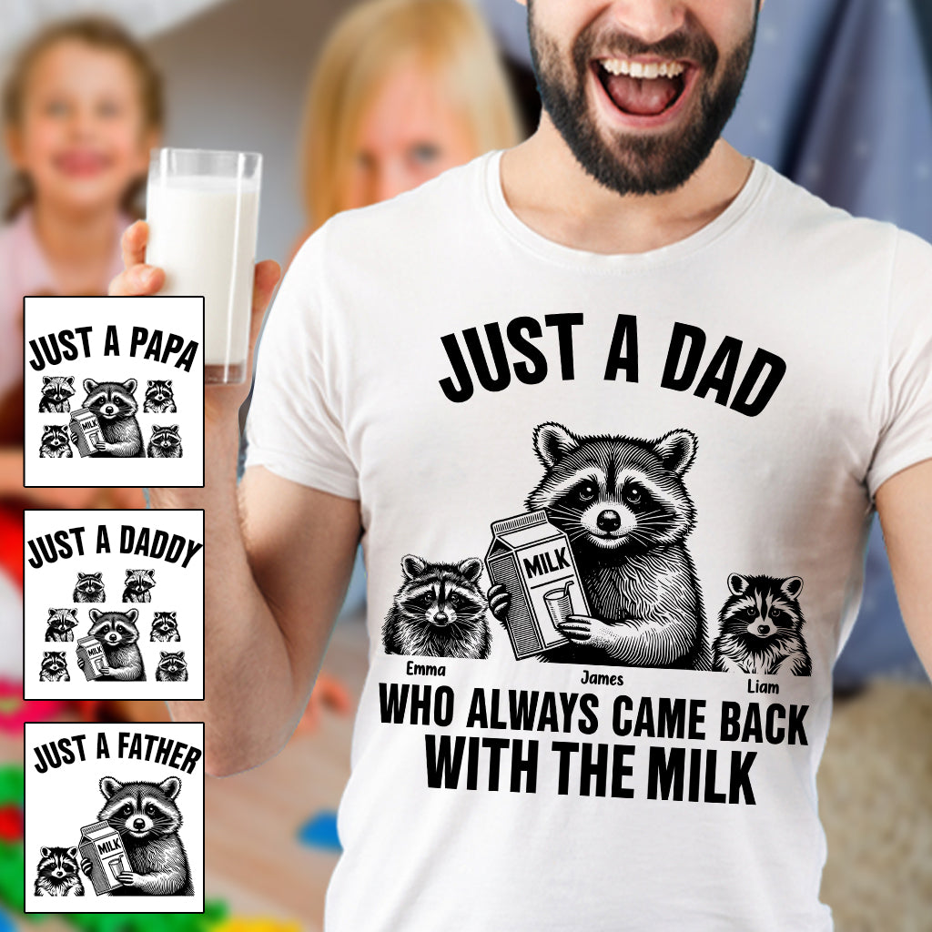 Un papa qui revenait toujours avec le lait - T-shirt et sweat à capuche personnalisés pour papa