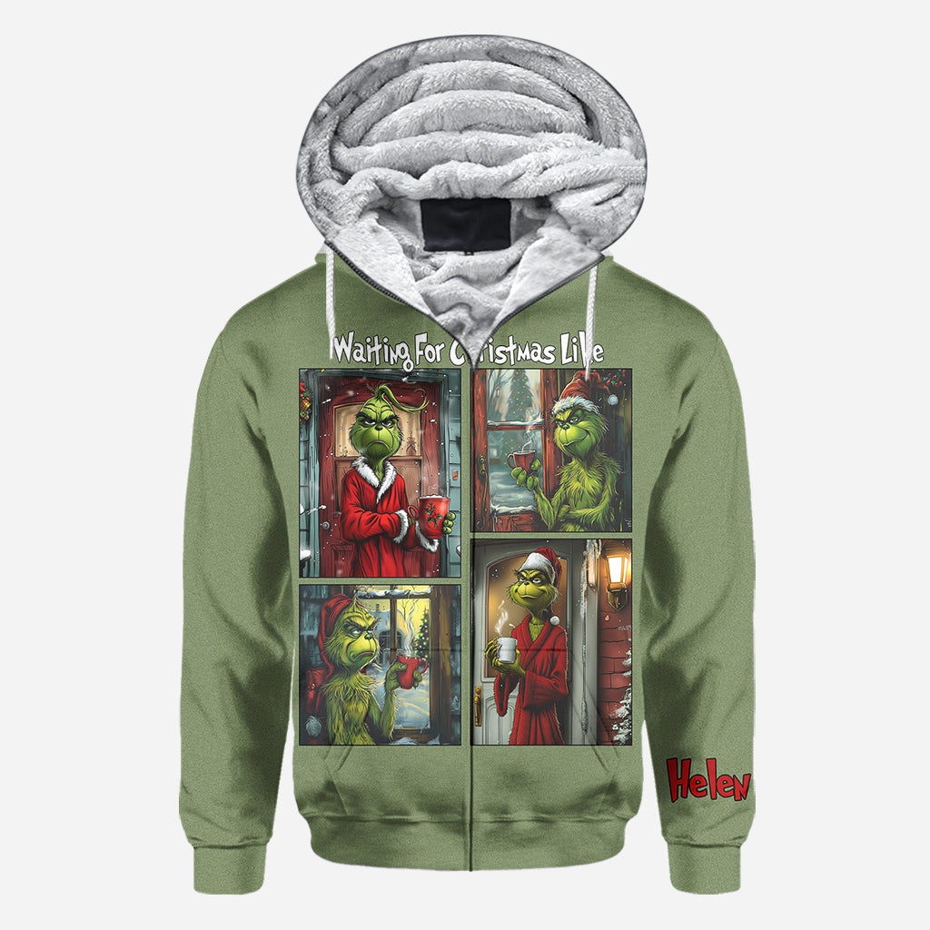 Waiting For Christmas - Personalized Stole Christmas All Over Shirt