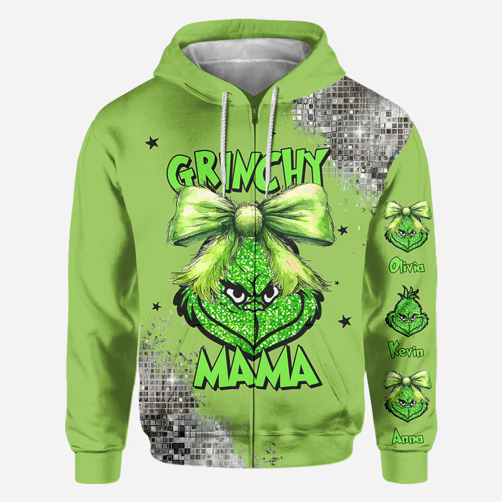 Grinchy Mama - Personalized Stole Christmas All Over Shirt
