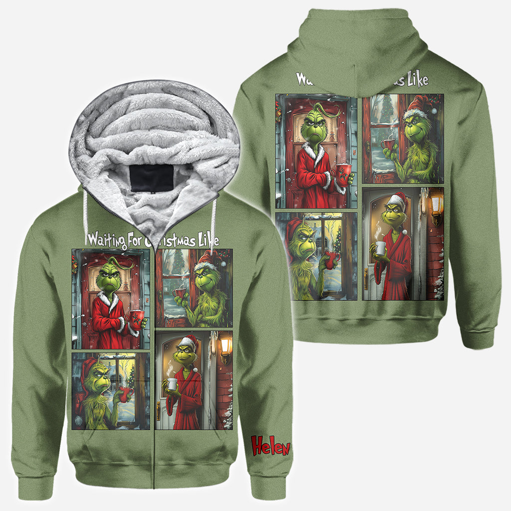 Waiting For Christmas - Personalized Stole Christmas All Over Shirt