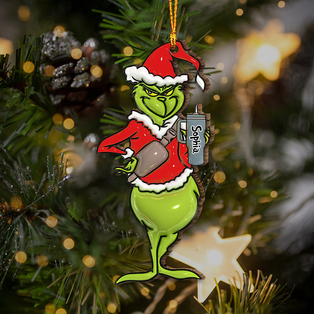 Merry Grinchmas - Personalized Stole Christmas Ornament