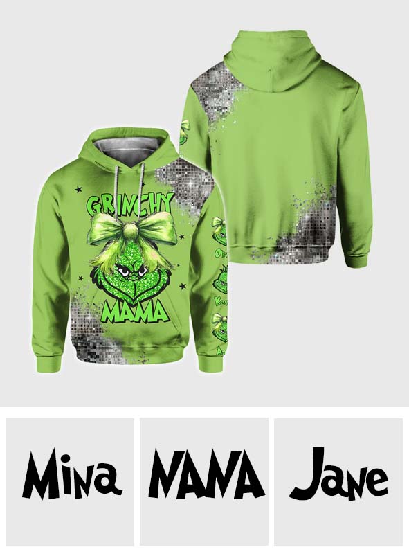 Grinchy Mama - Personalized Stole Christmas All Over Shirt