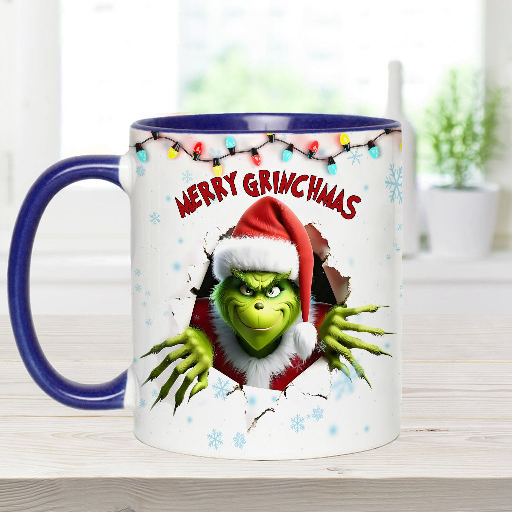 Joyeux Grinchmas - Mug personnalisé avec étole de Noël