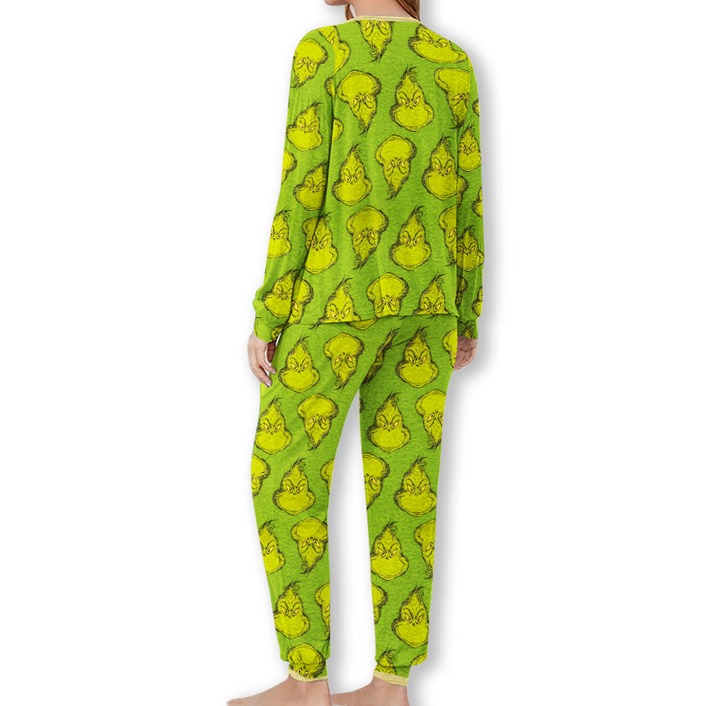 The Green - Personalized Stole Christmas Pajamas Set