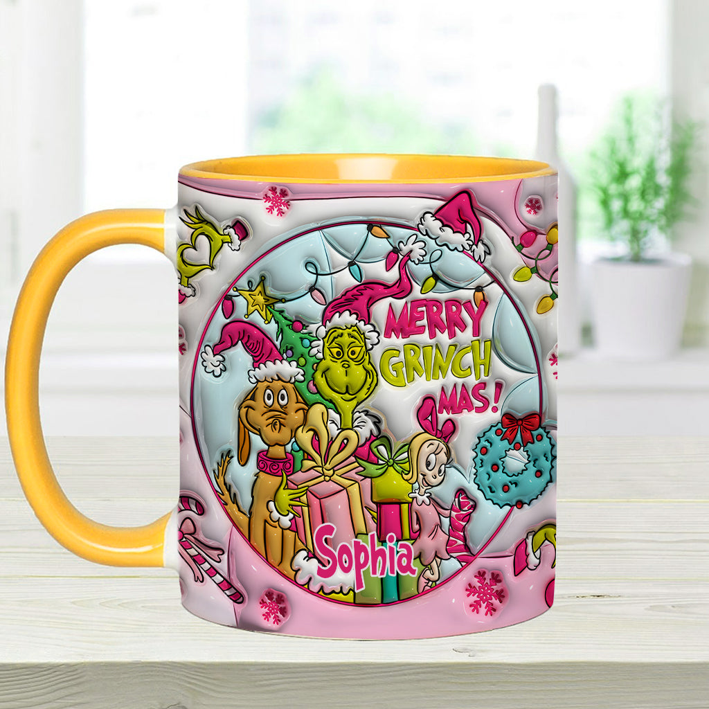Merry Grinchmas - Personalized Stole Christmas Accent Mug