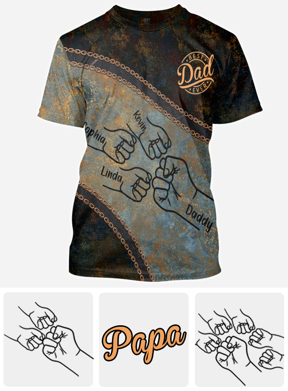 T-shirt personnalisé « Papa et enfants : check ! »