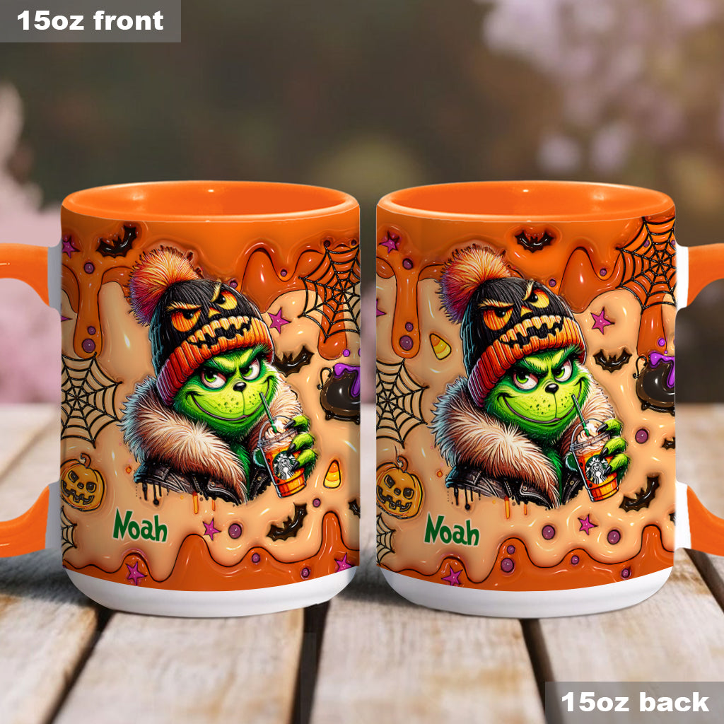 Green Halloween - Personalized Stole Christmas Accent Mug