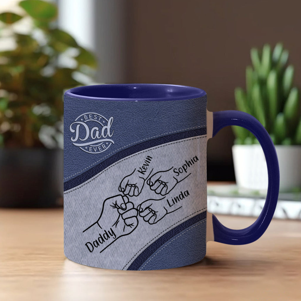 Best Dad Ever - Personalized Father Accent Mug